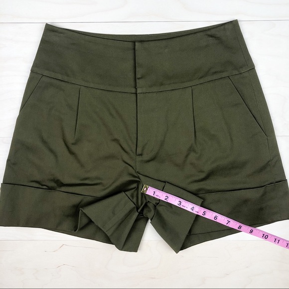 Hinge High Waisted Dressy Shorts Olive Green - Picture 7 of 7
